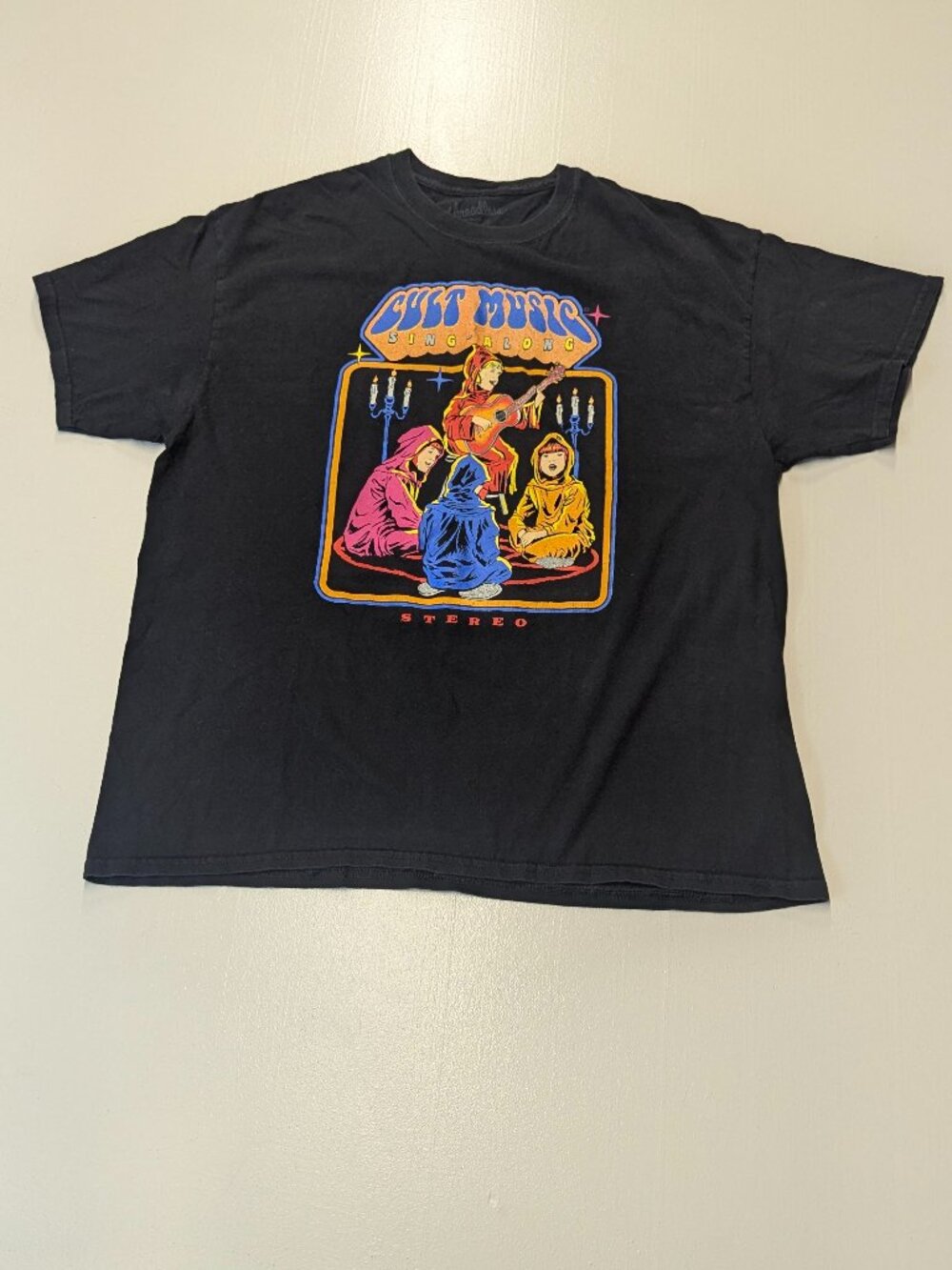 Threadless Size XL Black Cult Music Sing-Along Stereo Tee
